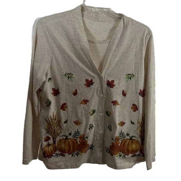 L Blair Fall Graphic Woman Top Polyester/cotton Made In India Machine Wash - Picture 1 of 5